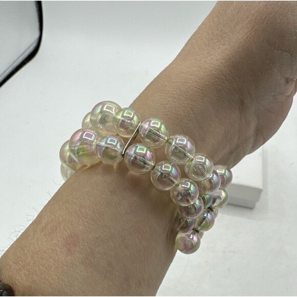 Vintage Iridescent Bubble Coil Bracelet - Picture 10 of 11